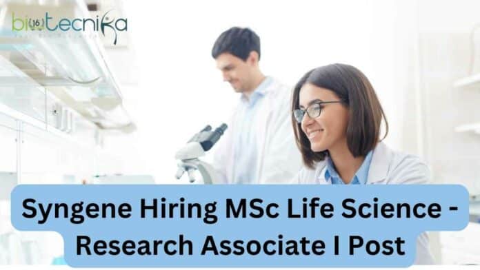 Syngene Hiring MSc Life