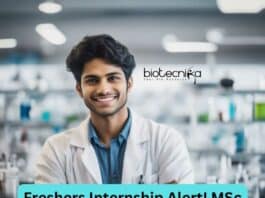 Freshers Internship MSc Biotech