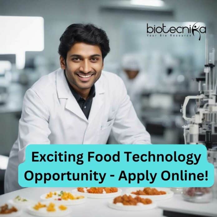 BSc Food Technology Job