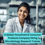 MSc Microbiology Trainee Job New