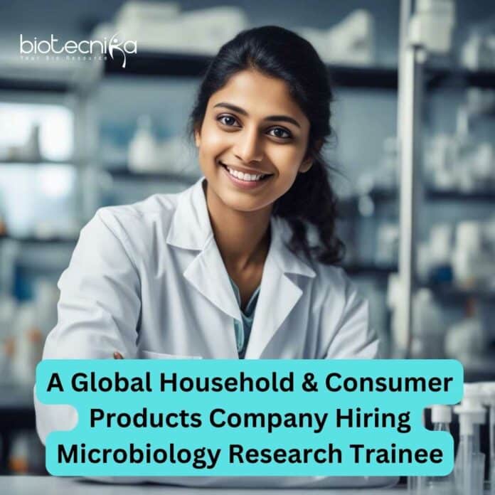 MSc Microbiology Trainee Job New