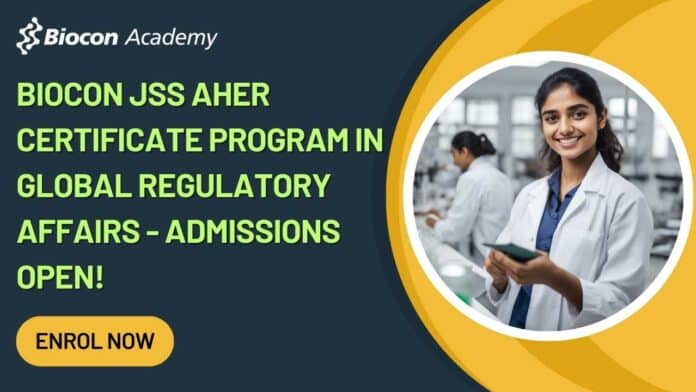 Biocon JSS AHER Certificate Program