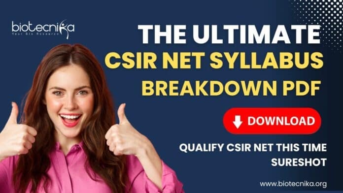 CSIR NET Syllabus PDF