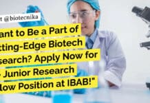 Want to Be a Part of Cutting-Edge Biotech Research? Apply Now for the Junior Research Fellow Position at IBAB! IBAB Life Sciences JRF Job - Applications Invited
