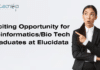 Exciting Opportunity for Bioinformatics/Bio Tech Graduates at Elucidata-Solution Manager Post Elucidata Bioinformatics Openings