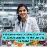 FSSAI Internship October 2023