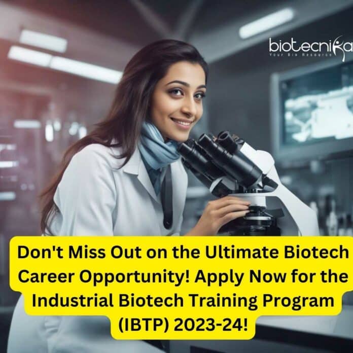 GSBTM Biotech Training Program 2023-24