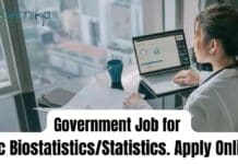 Government CDSCO Biostatistician-cum-Epidemiologist Job for MSc Biostatistics/Statistics – Apply Online! Government Job for MSc Biostatistics