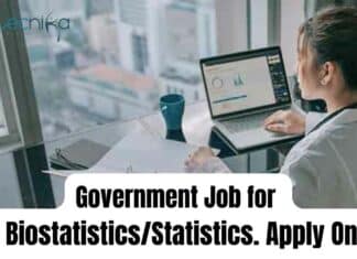 Government Job for MSc Biostatistics