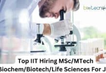 IIT Hyderabad MSc/MTech Biochem/Biotech/Life Sciences JRF Post JRF Post for Life Science