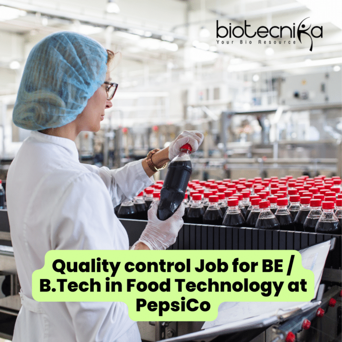 Pepsi QC Jobs Food Technology - Apply Online