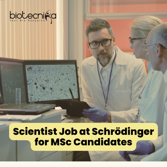 Scientist Job at Schrödinger