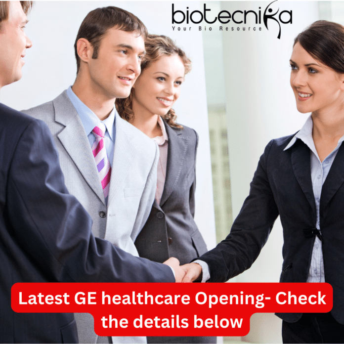 GE Healthcare Trainee Job For BSc & MSc Biology, Apply Online