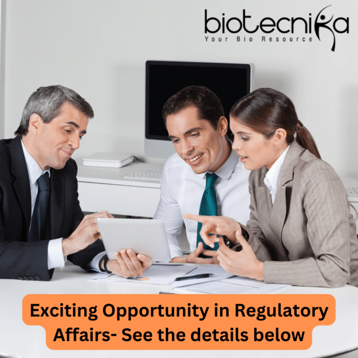 Latest Lifescience RA Job