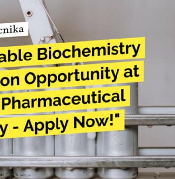 Sustainable Biochemistry Production Opportunity at Leading Pharmaceutical Company – Apply Now! Biochemistry Jobs Jubilant Life Sciences - Apply Online