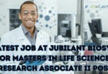 Jubilant Hiring Life Science