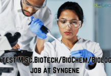 Syngene Hiring MSc/MTech Biology, Biotech & Biochem For Associate Role – Apply Syngene Hiring Biotech/Biochem