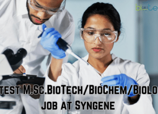 Syngene Hiring Biotech/Biochem