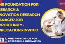 MNR Foundation For Research & Innovation Research Manager Job Opportunity – Applications Invited MNR Foundation For Research
