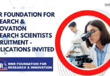 MNR Foundation For Research & Innovation Research Scientists Recruitment – Applications Invited MNR-FRI Research Scientists Recruitment