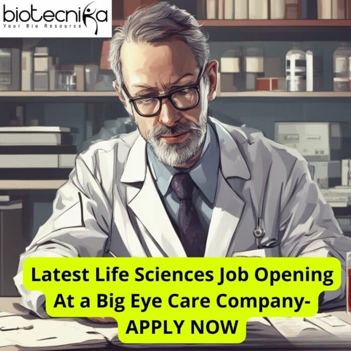 Latest Life Sciences Job