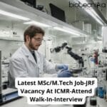 JRF Vacancy At ICMR