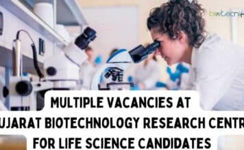 Multiple Vacancies at Gujarat Biotechnology Research Centre for Life Science Candidates