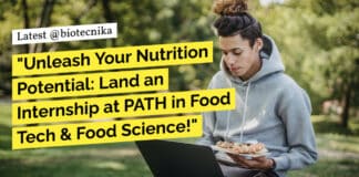 Food Tech Internship - Food Science Internship, Apply Online