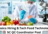 Pepsico Hiring BTech Food Technology Candidates For SC QC Coordinator Post B.Tech Food Technology Job