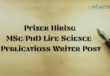 Pfizer Hiring MSc/PhD Life Science Candidates – Publications Writer Post Pfizer Writing Life Sciences Jobs - MSc & PhD Apply Online