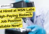 Get Hired at MSN Labs – High-Paying Biotech QA Job Position Available Now! MSN Labs Biotech QA