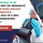 Yenepoya Admissions 2023-25 Open For MSc (By Research) On Computational Biology and Bioinformatics & MSc Bioscience