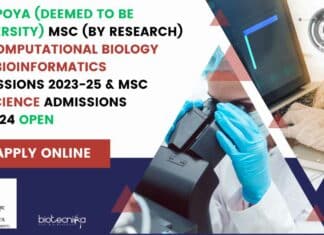 Yenepoya Admissions 2023-25 Open For MSc (By Research) On Computational Biology and Bioinformatics & MSc Bioscience