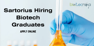 Sartorius Hiring Biotech Candidates- Apply Online