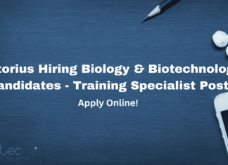 Sartorius Hiring Biology & Biotechnology