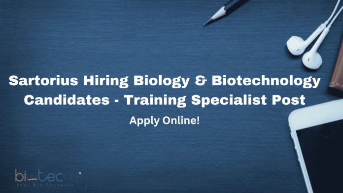 Sartorius Hiring Biology & Biotechnology