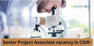CSIR Project Associate vacancy