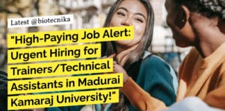 "High-Paying Job Alert: Urgent Hiring for Trainers/Technical Assistants in Madurai Kamaraj University!"