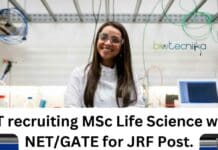 VIT Recruiting MSc Life Science For JRF Post – Apply Now! VIT Recruiting Life Science