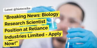 Biology Jobs Reliance Industries Limited - PhD Apply