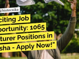 SSB Odisha Recruitment 2023 - Lecturer Positions Available