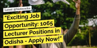 SSB Odisha Recruitment 2023 - Lecturer Positions Available