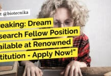 Breaking: Dream Research Fellow Position Available at Renowned Institution of BITS Pilaniy Now! "Breaking: Dream Research Fellow Position Available at Renowned Institution - Apply Now!"