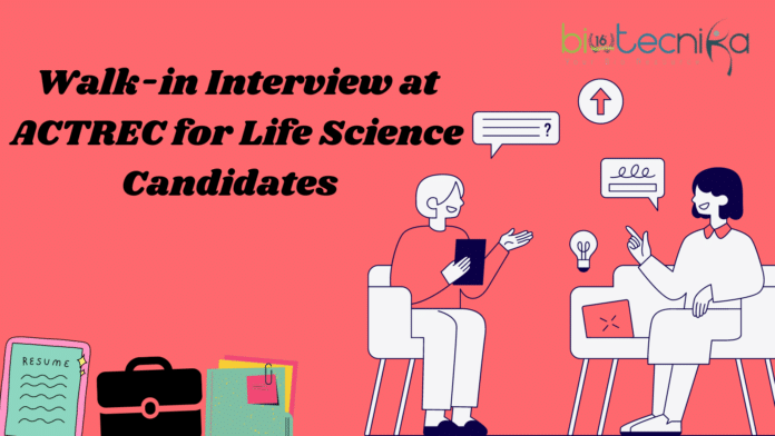 Interview at ACTREC for Life Science