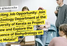 Exciting Job Opportunity: Join the Zoology Department at the University of Kerala as Project Fellow and Explore the Influence of Biohydrology on Toxic Metals! "Exciting Job Opportunity: Join the Zoology Department at the University of Kerala as Project Fellow and Explore the Influence of Biohydrology on Toxic Metals!"
