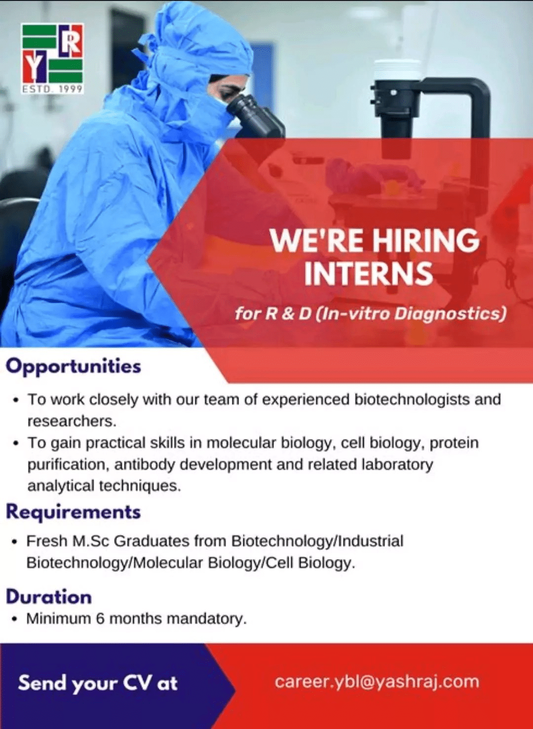 Internship opportunity