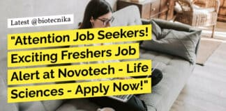 Freshers Job at Novotech - Life Sciences