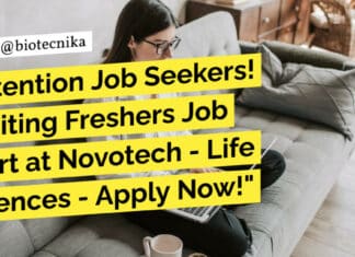 Freshers Job at Novotech - Life Sciences