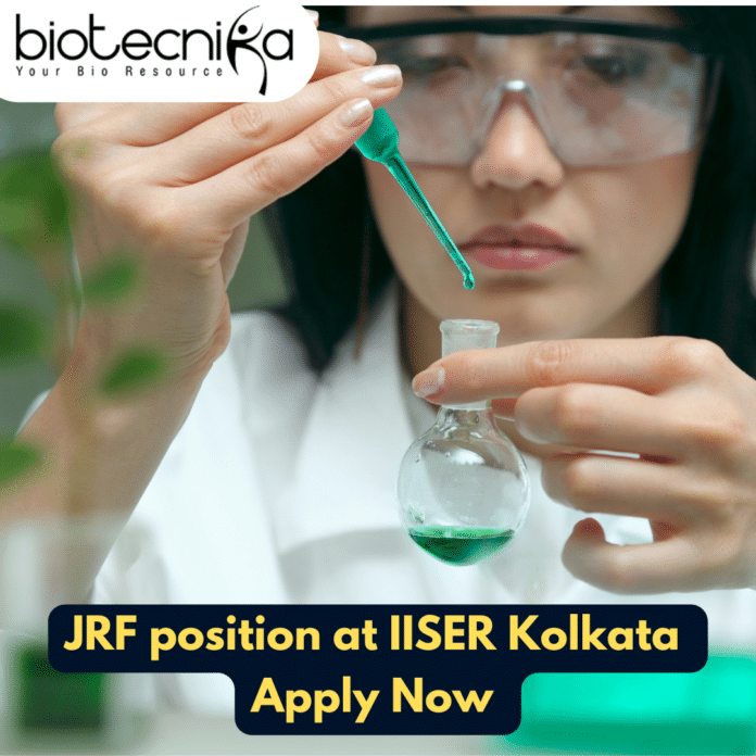 JRF position at IISER Kolkata