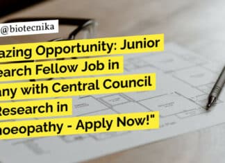 Govt CCRH Jobs - Botany Junior Research Fellow Position